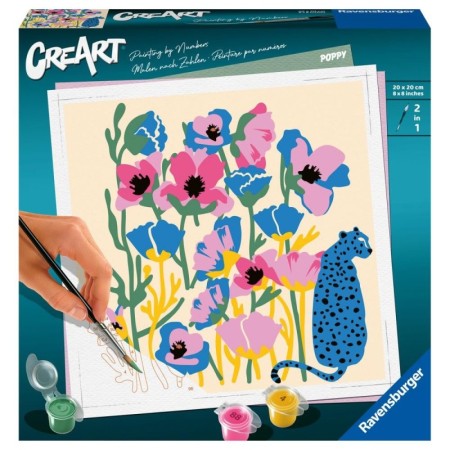 Ravensburger - CreArt pictura pe numere pentru adulti maci colorati Ravensburger - 1